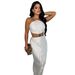 Verve K10759 Women's Pleated Sexy Tie Evening Dress With Back Slit New_ecoleips.com