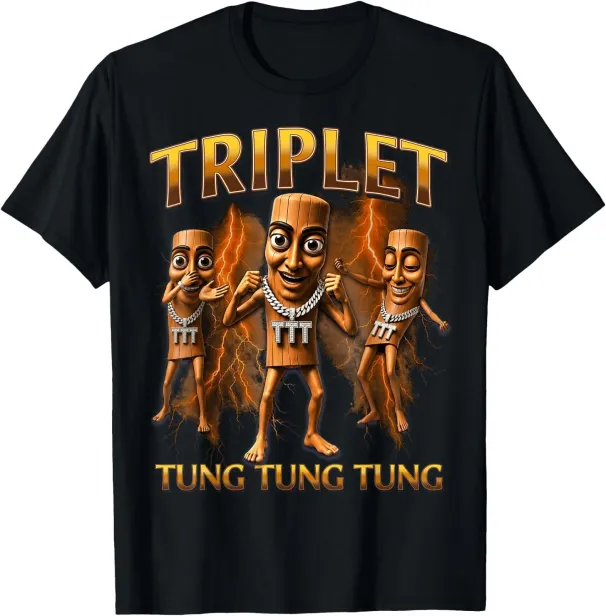 Women's T-Shirts Triple T Tung Sahur Memes For Men T-Shirt_ecoleips.com