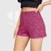 2024 European And American Multi-color Fashion Slim Hot Pants Sequin Mid-waist Sexy Straight Shorts_ecoleips.com
