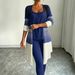 Milk Silk Women's Three Piece Set Striped Color Blocked Irregular Cardigan Camisole Pants Cross Border Exclusive Europe & America_ecoleips.com
