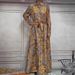 Ethnic-Inspired Floral Print Belted Dress With Gold-Toned Chains – Timeless Elegance For Women_ecoleips.com