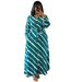 Plus Size Striped Long Sleeve Dress – Trendy A-Line Midi Dress With Belted Waist For Women (Blue, Sizes S-Xxl)_ecoleips.com
