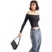 Women's Clothing Autumn Fashion Sexy Long Sleeved Off Shoulder Crop Top Women's Pullover T-Shirt Streetwear Style_ecoleips.com