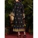Women's Clothing Fashion Black Printed Long Sleeved Dress For Women Long Spring And Autumn Waist Temperament Slim To Ankle Long Dress_ecoleips.com