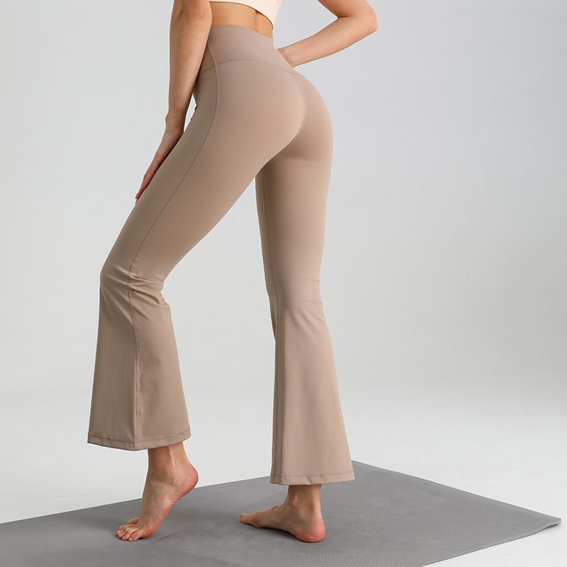 High Waist, Hip Lift, Micro-pull Yoga Pants, Women's Nude Outer Wear, Sports Outdoor Fitness Trousers Autumn_ecoleips.com