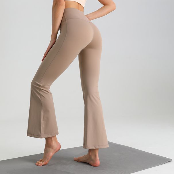 High Waist, Hip Lift, Micro-pull Yoga Pants, Women's Nude Outer Wear, Sports Outdoor Fitness Trousers Autumn_ecoleips.com