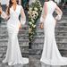 Women's Clothing fashion solid color perspective mesh splicing sexy fishtail skirt dress _ecoleips.com