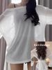 See Through Long Sleeve Oversize T Shirt Women Sexy Back Bandage Off Shoulder Top Female Basic Long Tees Korean Chic Lady New_ecoleips.com