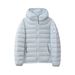 Women's Lightweight Hooded Down Jacket With 90% White Duck Feather Filling, Slim Fit Short Puffer Coat For Students, Unisex Winter Outerwear_ecoleips.com
