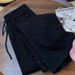 Women's Clothing Glittering Starry Sky Ice Silk Women's Wide Leg Pants Summer Pure Desire Style New High Waist Straight Floor Length Black Trousers_ecoleips.com