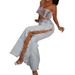 Women’s Clothing Design Sense Ins Hot Girl Hollow Jeans Women's Summer Low Waist Wide Leg Draping Diamond Flared Trousers Women's Clothing_ecoleips.com