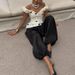 Glossy Lantern Pants for Women European American Style Spring Summer Street Fashion Low Waist Tapered Leg Long Pants_ecoleips.com