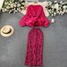 Premium Chic High End Women's Suit Fitted Ruffled Top High Waisted Sequined Hem_ecoleips.com