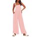 2024 Summer Women's Fashion Pocket Overalls Loose Jumpsuit For Women European And American Cross-border_ecoleips.com