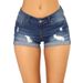 Women's Clothing Ripped Hem Denim Shorts Low Waist Jeans Women_ecoleips.com