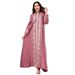 Verve Dubai Women's New Fashion Sequin Evening Dress Muslim Abaya Robe Clothing_ecoleips.com