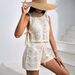 Women's Clothing New Hand Knitted Vest Loose Casual Seaside Vacation Two Piece Set_ecoleips.com