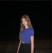Sapphire Blue Thin round Neck Jazz Dancer Women's Slightly Sheer Solid Color Slim Fit Stretch Short Sleeve T-Shirt Dance Top_ecoleips.com