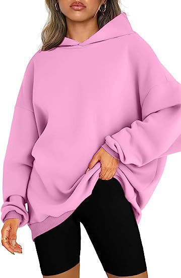 Oversized Fleece-Lined Hooded Sweatshirt - Women's Cozy Pullover With Drop Shoulder For Streetwear & Loungewear_ecoleips.com