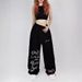 New Women's Hip Hop Dance Pants - Loose Fit Streetwear Jazzy Trousers With Pockets - High Waist Stretchy Polyester Pants For Urban Fashion Black/White_ecoleips.com