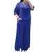 Women's Clothing Fashion Casual Loose Solid Color Cotton And Linen Short Sleeved Shirt Long Pants Two Piece Suit_ecoleips.com