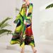 2025 Cross-Border Foreign Trade Middle Eastern Women's Fashion Printed V-Neck Colorful Loose Long Dress_ecoleips.com