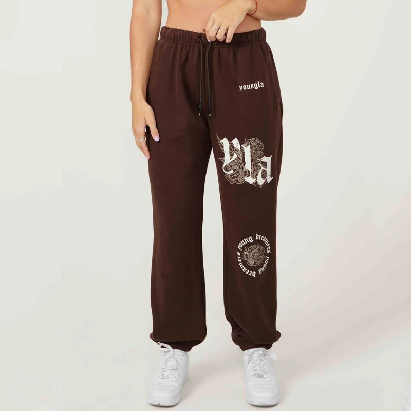 Women's Clothing Casual Leggings Cotton Terry Print Fitness Training Running Simple Fashion Trousers_ecoleips.com