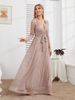 Women's Clothing Long Sleeved Evening Dresses Winter New Banquet Dance Party Dress Long Annual Meeting Evening Dress Women_ecoleips.com