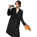 2025 Spring And Autumn Korean Style Long Blazer Women's Casual Loose Slimming Elegant Over-the-Knee Trench Coat_ecoleips.com