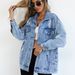Women's Distressed Denim Jacket Style Top_ecoleips.com