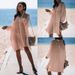 Women's Lightweight Chambray Shirt Cover-Up – Beach Dress, Swimwear Wrap, Sun Protection Top, Casual Loose Fit Tunic_ecoleips.com