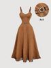 Western Style Women's Dress Is Thin, Fashionable, Fringed, Suspender, Waist Swing Dress, Daily Travel Party_ecoleips.com