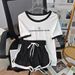 Women's Ice Silk Short Sleeve T-Shirt Breathable Cool Top for Spring Summer Autumn Set with Simple Shorts Inner Layer_ecoleips.com