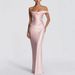 Women's Clothing Off-Shoulder Satin Puff Hip Dress For Women Style Spring/Summer INS Party Vacation Wear For Formal & Casual For Women_ecoleips.com