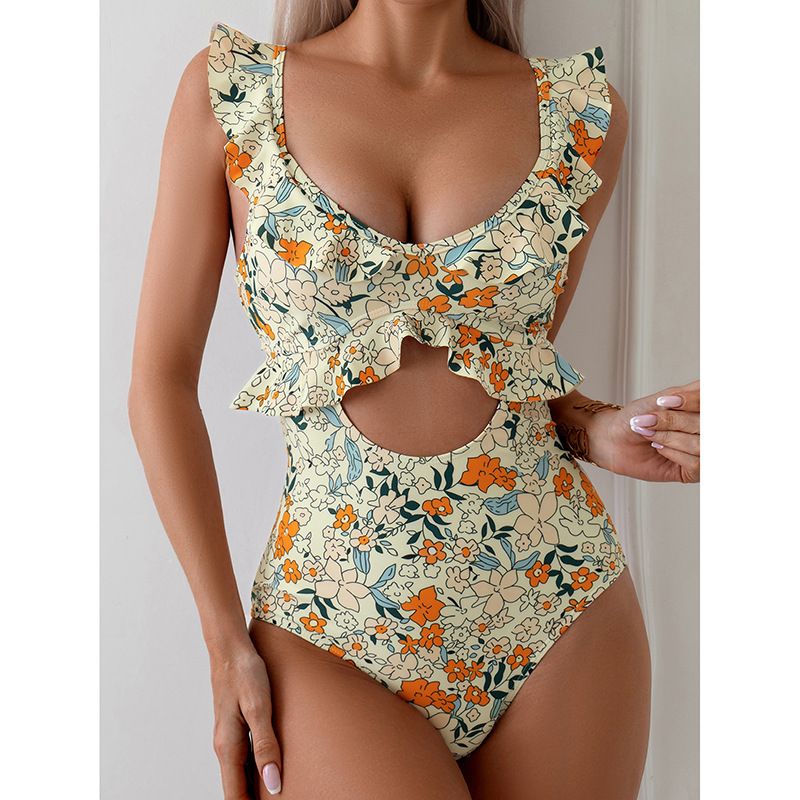 Women's Clothing New Style Printed Tight Fitting One Piece Swimsuit_ecoleips.com