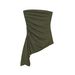 Women's Stylish Off-Shoulder Straight Neck Bandeau Top Summer New Arrival Casual Elegant Fashionable_ecoleips.com