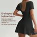 Women's Clothing Women's Cross-Over Casual Yoga Onesie Mini Skirt Tight Fitting Backless Two Piece Outdoor Fitness Anti-Exposure Sports Tennis Skirt_ecoleips.com