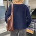 Diyun European And American Style Casual Vacation High-end Woolen Long-sleeve Shirt Sweater Women's Fashion 2025 Autumn_ecoleips.com