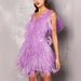 Women’s Clothing Fashion Tassel Sequin V Neck Vest Dress Dress_ecoleips.com