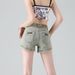American-style Girl Denim Shorts For Women, Summer 2026 New Model, High-waisted, Stretchy, Slimming, Straight A-line_ecoleips.com