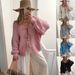 K New Round Neck Long Sleeve Top With Belt Cardigan For Women_ecoleips.com