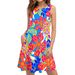 Summer European And American Hawaiian Loose Casual Women's Floral Strap Dress Mid-Length Skirt 3D Digital Print Shirt_ecoleips.com