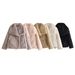 Women's Clothing Luxury Faux Fur Collar Coat - Elegant Oversized Women's Winter Jacket In Soft Grey, Pink, Camel, Black & Cream_ecoleips.com