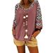 Aria Basics Aria Basics New European And American Spring/Summer Women's Leopard Print Short Sleeve 2024 Patchwork T-Shirt Top,_ecoleips.com