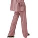Women's Clothing Black Trousers Korean Style Spring Autumn Trendy Design Casual Pink Suit Set Unique_ecoleips.com