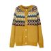 Women's Clothing Autumn And Winter Women's Retro Love Jacquard Round Neck Sweater Women's Loose Ethnic Style Sweater Cardigan Jacket Women's_ecoleips.com