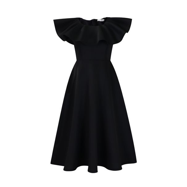Women's Clothing Temperament Elegant Ruffled Large Skirt Banquet Dress_ecoleips.com