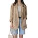 9310 Thin Women's 2025 Spring New British Style Casual Long Sleeved Cotton Linen Small Suit Jacket_ecoleips.com