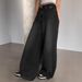 American-style Washed Blue Wide-leg Extra-long Floor-length Ripped Loose-fit Casual Jeans For Women_ecoleips.com