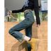 Women's Straight-leg Jeans Autumn And Winter 2024, New Style For Petite Figures, High-waisted Slim-fit Cropped Cigarette_ecoleips.com